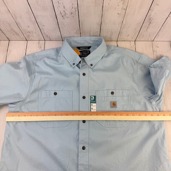 NWT Carhartt Rugged Flex Relaxed Midweight Canvas Short Sleeve Shirt Size XL - Picture 13 of 14